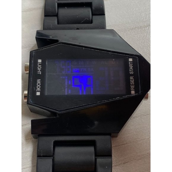 LED Aircraft Watch Waterproof Creative Watch - Black - Picture 2 of 6